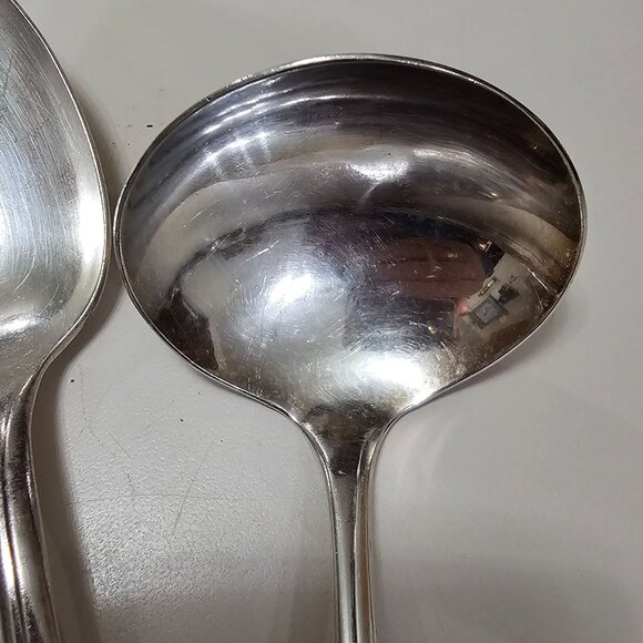 International Silver Tulip Serving Set 4pc floral center design 1950s Vtg minima - Picture 9 of 14